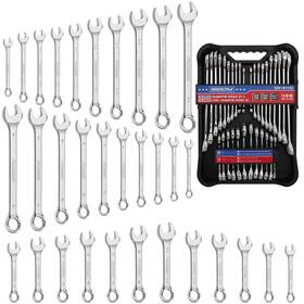 81133 Sedy Open-box-end Combination Stubby Wrench Set 32-piece Sae And Metric