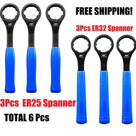 Er32um Sfx Er25um Us Stock Used 3pcs 3 Pcs Nut Wrench Cnc Machine Tools Spanner