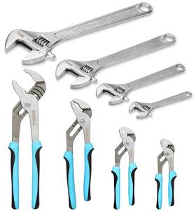 Shall 762983171022 8-piece Adjustable Wrench And Water Pump Pliers Set 12/10/8/6 Inch 4pcs