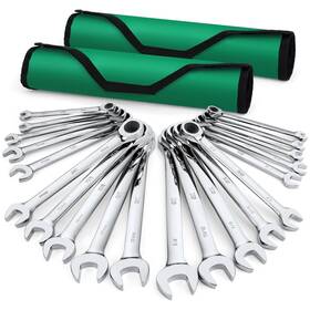 Sk 025141118643 Ratcheting Wrench Set Combination 20-piece Sae 1/4 Inch To 3/4