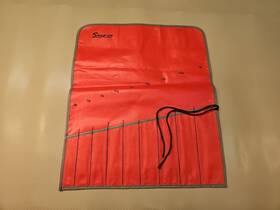 C-93d Snap-on Red Kit Bag Pouch Roll 9 Pockets Vintage And Mint