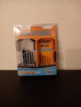 19017 Spyder 10 Pc. Stinger Drill Bit Set 1/16 Inch To 3/8 Armor Plated - Ca