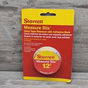 7483 Starrett Measure Stix - 12ft Steel Tape With Adhesive Back