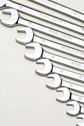 62100 Steel Vision Tools 10 Pc Metric Combination Wrench Set 11 12 13 14 1