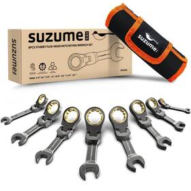 Sm2208 Suzume 8-piece Stubby Wrenches Set Sae 5/16 Inch To 3/4 10k Gear Cycl