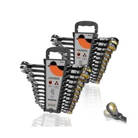 Sm2324 Suzume 24-piece Metric And Sae Flex Head Ratcheting Wrench Set 72 T... Fast Ship
