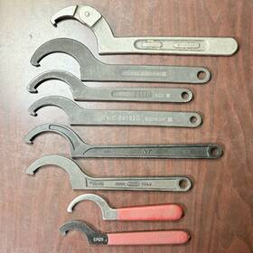 Syic-84194 Syic Assorted Hook Spanner Machine Wrench Lot Of 8