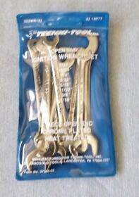 322wr132 Techni-tool Midget Wrench Set 8 Pc. Open End Ignition Sae Made In Usa