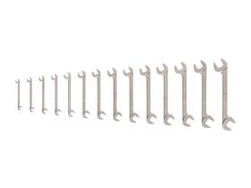Wae92001 Tekton Angle Head Open End Wrench Set 14-piece 6-19 Mm