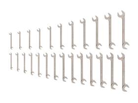 Wae93001 Tekton Angle Head Open End Wrench Set 25-piece 1/4-3/4 Inch 6-19 Mm