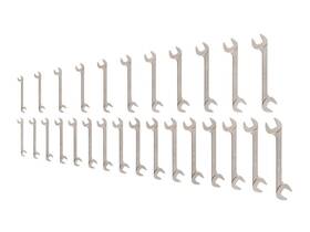 Wae93002 Tekton Angle Head Open End Wrench Set 27-piece 3/8-1 Inch 10-27 Mm