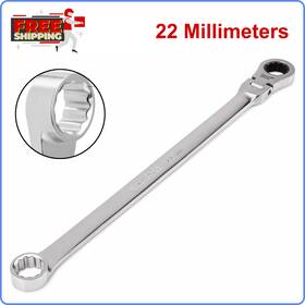 Wrb35422 Tekton 22 Mm Long Fixed/flex Head 12-point Ratcheting Box End Wrench Two Styles