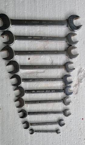 P0-10 Thorsen Usa 10 Piece Sae Open Wrench Set No Case