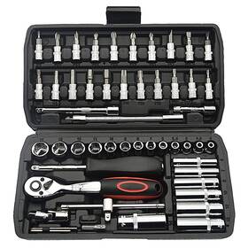 Tb-53 Tilibote Socket Wrench Set 53pcs 1/4 Inch Ratcheting And Extension Bar Gim