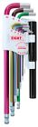 Tlc-s9np Eight Tool Taper Head Multi Color Hex Wrench Extra Long