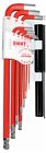 Tlc-s9npre Eight Tool Taper Head Hex Wrench Extra Long Length Red