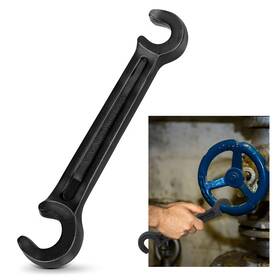 Tntleays Banshou-1 10-inch Double Ended Valve Wheel Wrench Durable Cast Steel Hand Tool For Smoo