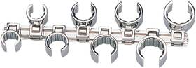 Bc8k Tool 8 Piece 12 Piont Flare Nut Crowfoot Wrenches 5/8 Inch 1 1/16 Clip Rail