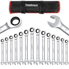 Hu-xi-90 Towallmark 14-piece Wrench Set Ratcheting Metric 6-19mm Fixed H