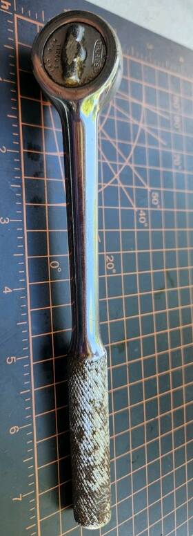 T1260-3 Tru-test Vtg 3/8 Inch Dr Ratchet Usa Round Head Thumbwheel