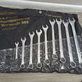 Bo-11r Truecraft 9 Pc Combination Wrench Set 7/16 11/16 13/16 7/8 1 1/16 1/18 1/4
