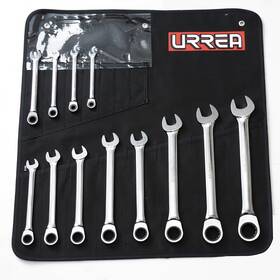 1201mcm Urrea Professional Tools 660731649369 Metric 12 Point Combination Ratcheting Wrench Set 15 Pieces