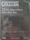 56028 Usa Set 15pc. Allen Arm Key Hex Short