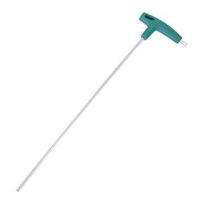 Uxcell 609876946421 4mm Extra Long Arm T-handle Hex Key Wrench Chrome-plated Finish