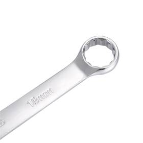 Uxcell 619668360250 18mm Box Open End Wrench Metric 12-point Chrome Finish Cr-v