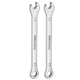 Uxcell 679209171622 2pcs Thin Combination Wrench 4.5mm With 6-point Ended And 15 Angled Open End