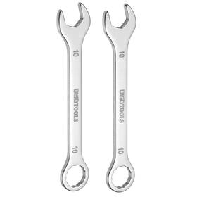 Uxcell 679209171660 2pcs Thin Combination Wrench 10mm With 6-point Ended 15 Angled Open End