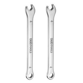 Uxcell 683867906328 2pcs Thin Combination Wrench 4mm With 6-point Ended 15 Angled Open End