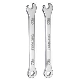 Uxcell 683867906472 2pcs Thin Combination Wrench 5/32 Inch With 12-point Ended 15 Angled Open End