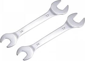 A21111700ux0476 Uxcell Thin Open End Wrench 14mm X 17mm Metric Mirror-chrome