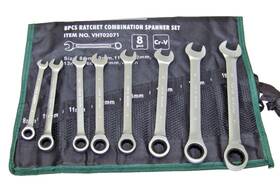 02071 V-taz 8pcs Ratchet Combination Wrench Box /open Metric 8. 10 11 12 13 14 17 19mm