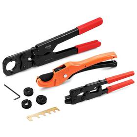 Sdsypex381234kr5uv0 Vevor Pex Pipe Crimping Tool Kit Pro Press Crimper For 3/8 Inch 1/2 3/4 Crimp R