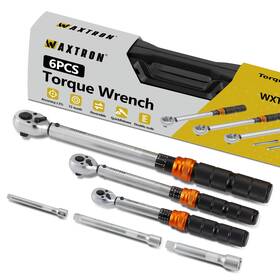Wxtm006 Waxtron 3-piece Click Torque Wrench Set 1/4 3/8 1/2 Drive 20 In-lb To 170 Ft-lb Dual