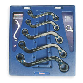 1lce8 Westward Box End Wrench Set Chrome Stndrd Metric