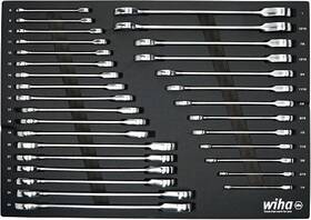 30392 Wiha 31 Piece Ratcheting Wrench Tray Set - Sae And Metric