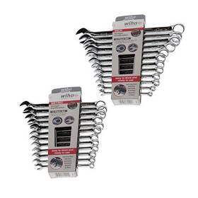 30495 Wiha 24 Piece Combination Wrench Set - Metric And Sae