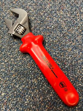 Wiha 762/200 Vtg 8 Inch Insulated Adjustable Wrench Germany