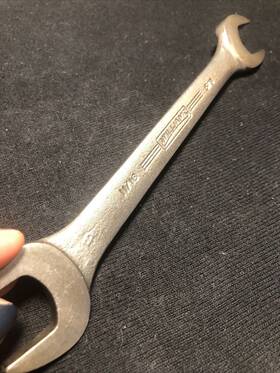 1027b Williams Vintage 11/16 Inch X 5/8 Double Open End Wrench No. Usa Nos