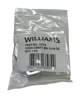 10705-williams Williams 3/8 Inch Drive 11/16 Open-end Crowfoot Wrench 10705