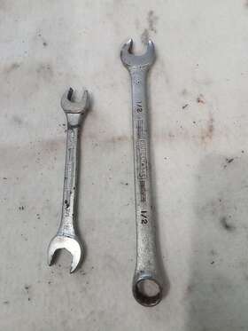 1725 Williams And1162 Lot Of 2 Superrench Wrenches 1/2 Inch Combination -7/16 Open End