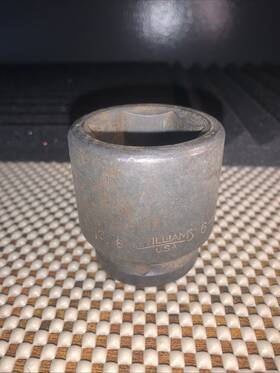 6-644 Williams Vintage 1-3/8 Inch X 3/4 Drive Impact Socket 6 Point