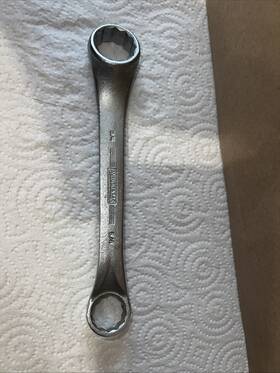 9728 Williams Nos Vintage Superrench 5/8 Inch And 3/4 Double Box End Wrench Usa