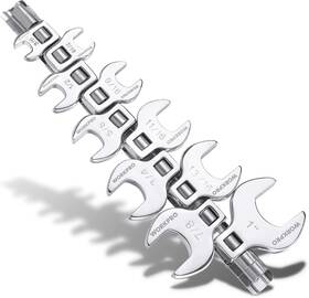 Workpro 820909679349 3/8 Inch Drive Crowfoot Wrench Set 10-piece Sae With