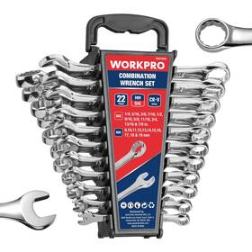 W003360a Workpro Mechanics Wrench Set Metric And Standard 22pcs Complete Combination