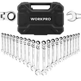W073924a Workpro 22-piece Ratcheting Wrench Set Flex-head Ratchet Combination