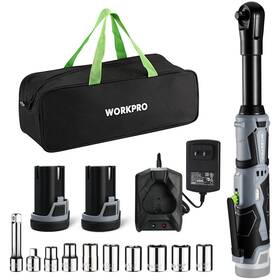 W125221ae Workpro 12v 40 Ft-lbs Power Ratchet Wrench Kit With 10-piece Socket Accessory